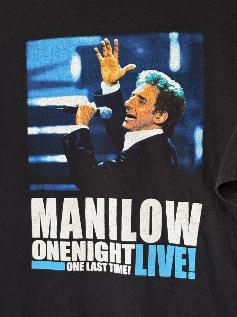 Vintage Barry Manilow 2004 One Night Live Tour Black Band T-Shirt Men’s XL EUC - Picture 3 of 6